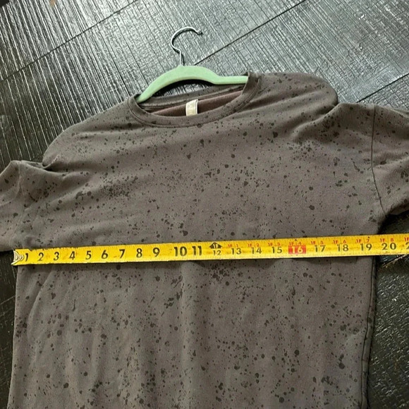 Athleta Studio to Street Print Sweatshirt in charcoal grey splatter size XXS - Picture 7 of 8